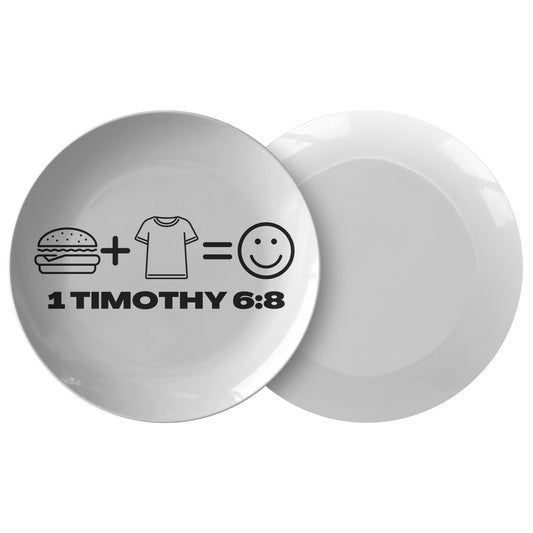 decorative white dinner plate with bible verse