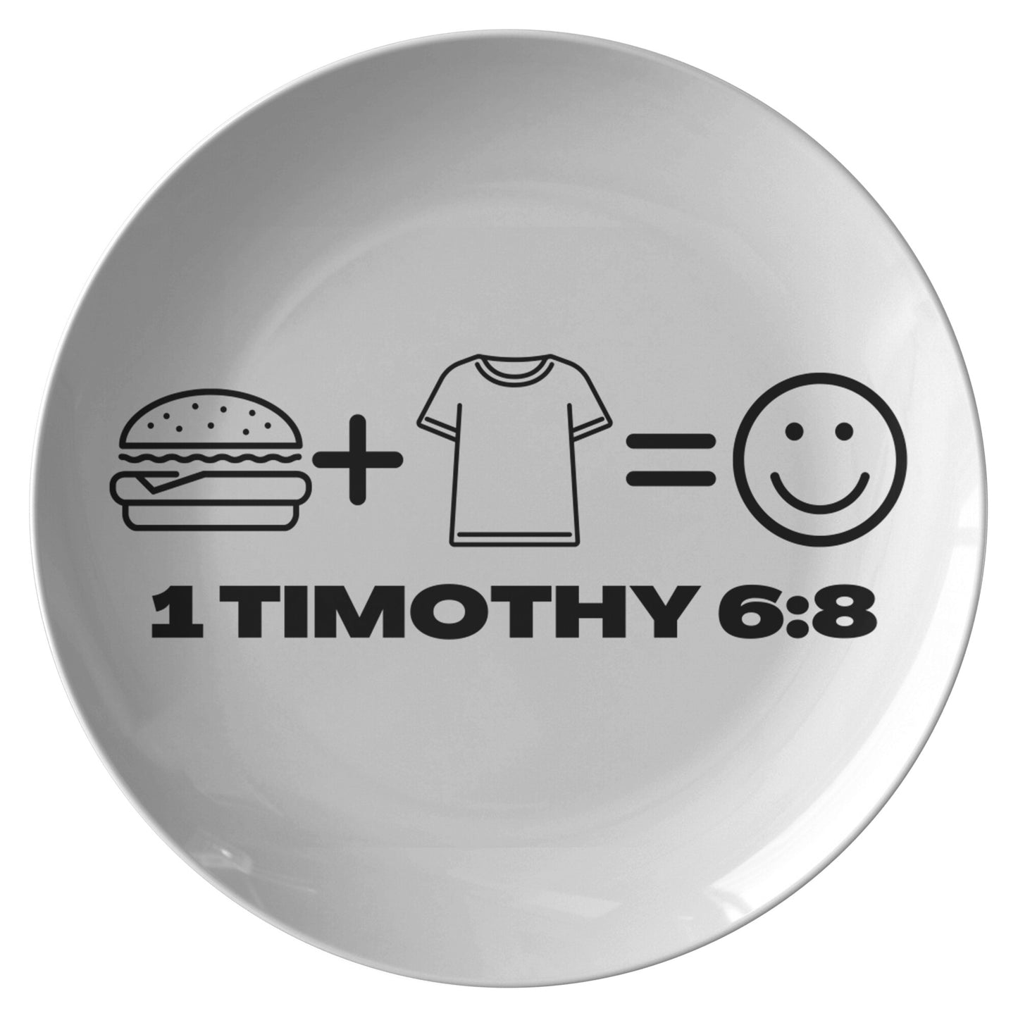 decorative white dinner plate with bible verse