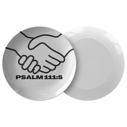 decorative white dinner plate with bible verse