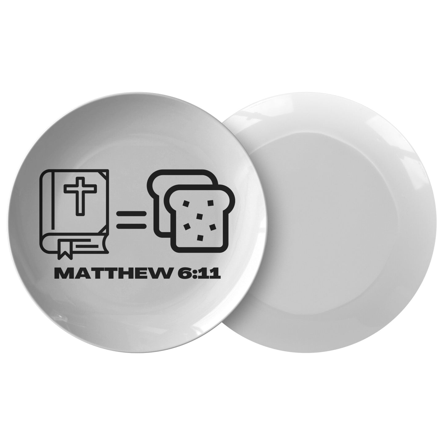 decorative white dinner plate with bible verse