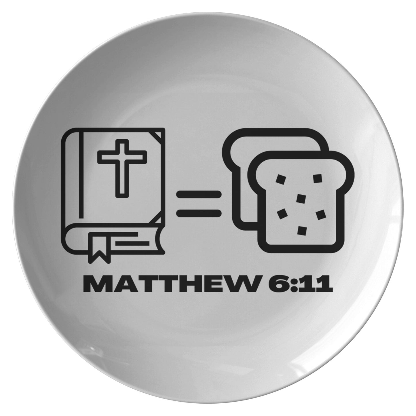 decorative white dinner plate with bible verse