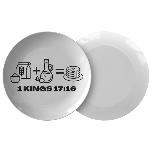 decorative white dinner plate with bible verse