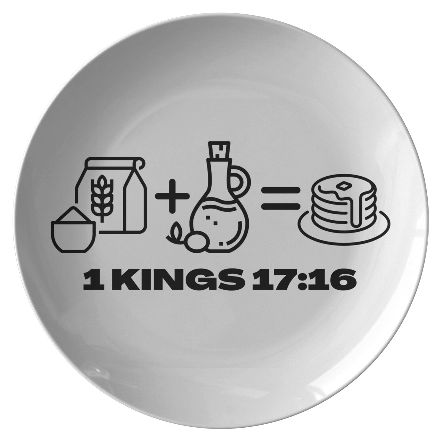 decorative white dinner plate with bible verse