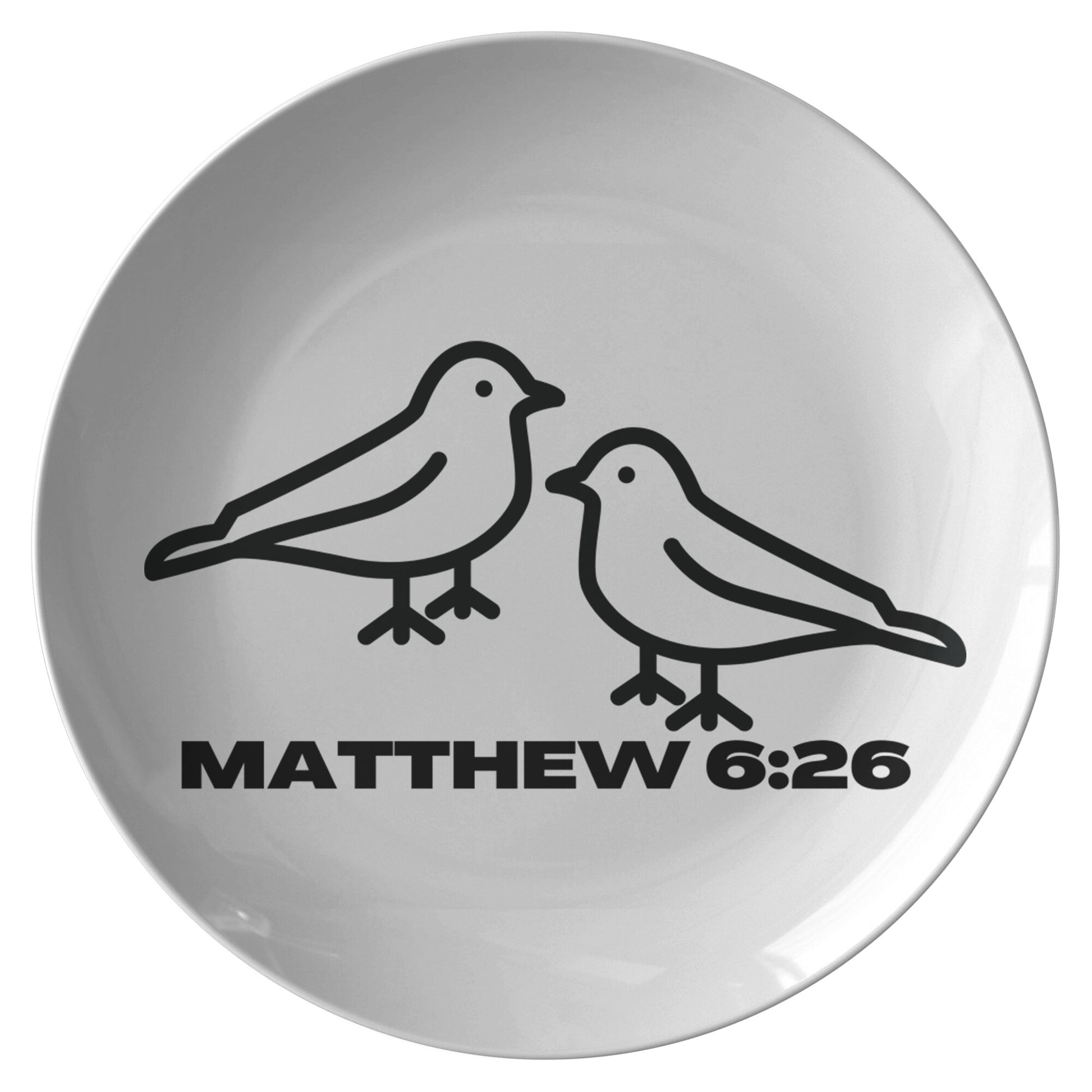 decorative white dinner plate with bible verse