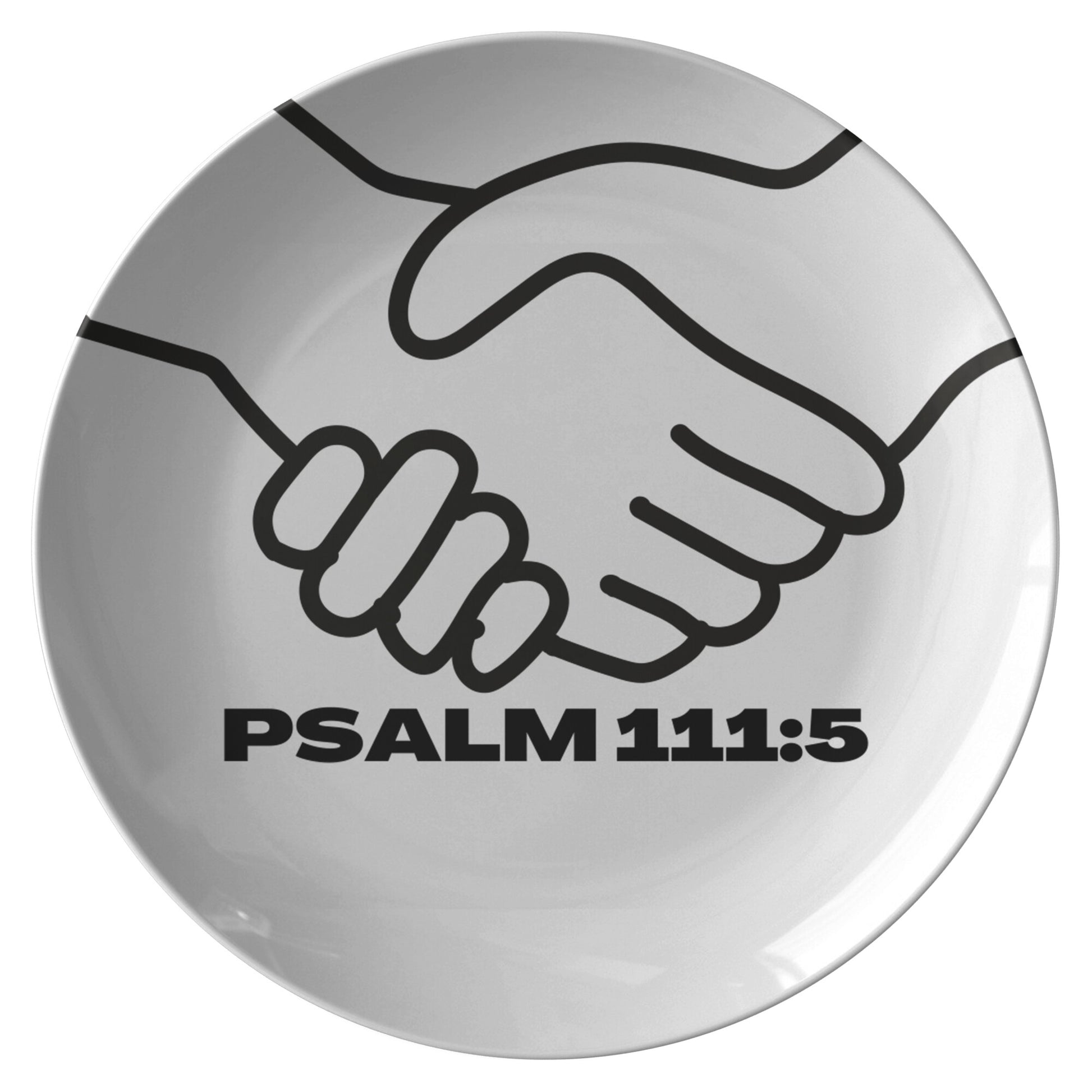decorative white dinner plate with bible verse