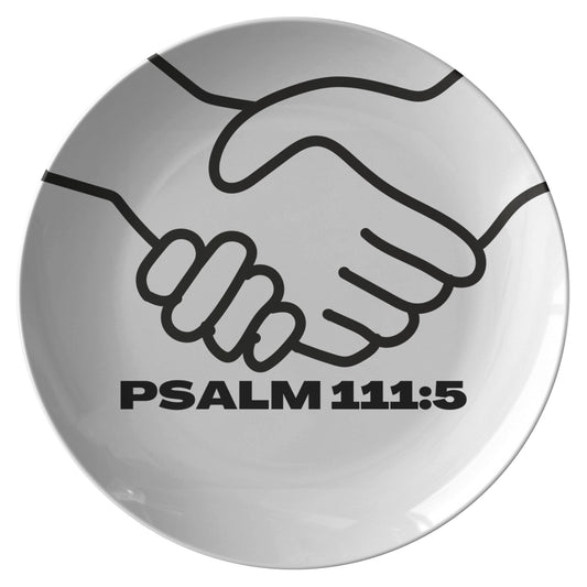 decorative white dinner plate with bible verse