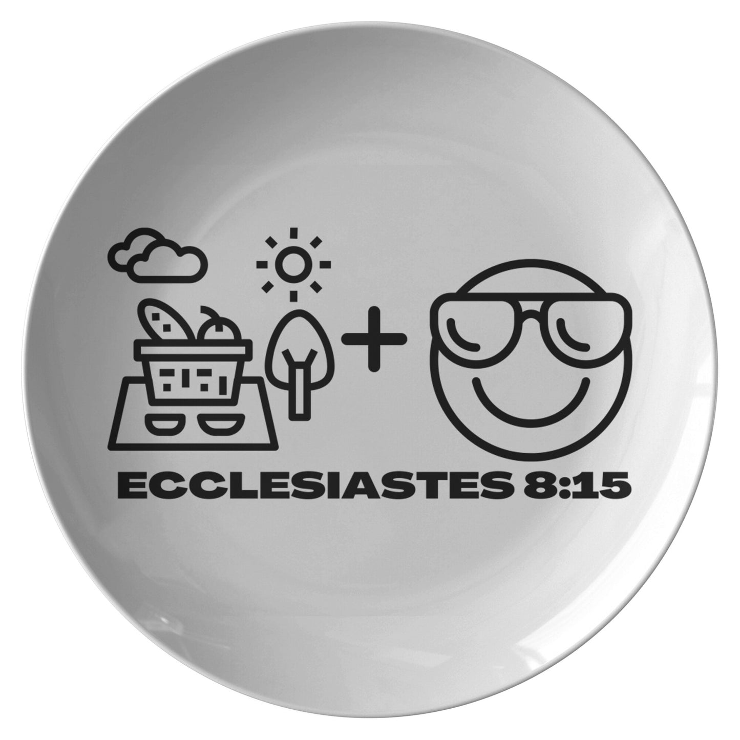 decorative white dinner plate with bible verse